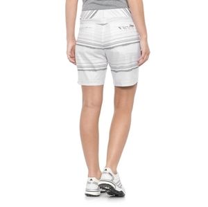 Adidas Women's Essentials 7" Golf Shorts Stretchy White Stripes Print si…